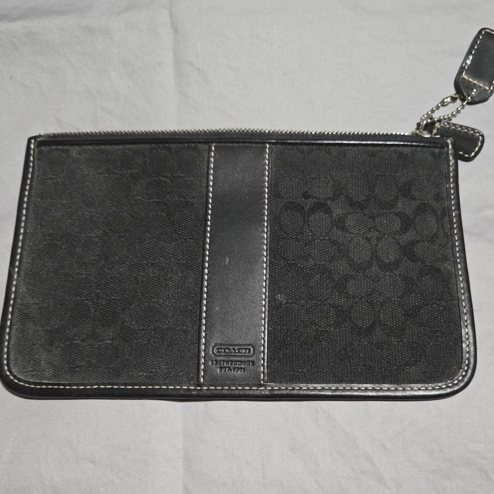 Coach Black Signature Wristlet
